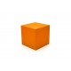 Ordinateur de bureau, boitier en forme de cube orange