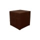 KUBB aluminum mini PC shell dressed in brown patterned stitched leather