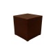 Cube-shaped Mini PC, dressed in European motherboard smooth brown leather
