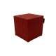 Mini PC in the shape of a Cube, dressed in red leather with patterns stitched to the French motherboard