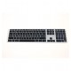Grijs mac-toetsenbord met zwarte toetsen voor ios, ipad, iphone