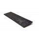 Solid black wireless keyboard for pc, tablet and mobile