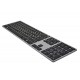 Tastatura bluetooth de culoare gri aluminiu din aluminiu