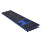 Windows blue aluminum keyboard, mechanical and with silent keys