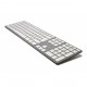 Aluminiumfarbene kabellose Mac-Tastatur trägt bis zu 9 Meter