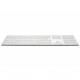 Weiße Tastatur für Mac-Kompatibilität mit iPhone und iPad