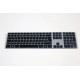 Gray azerty keyboard with rechargeable battery
