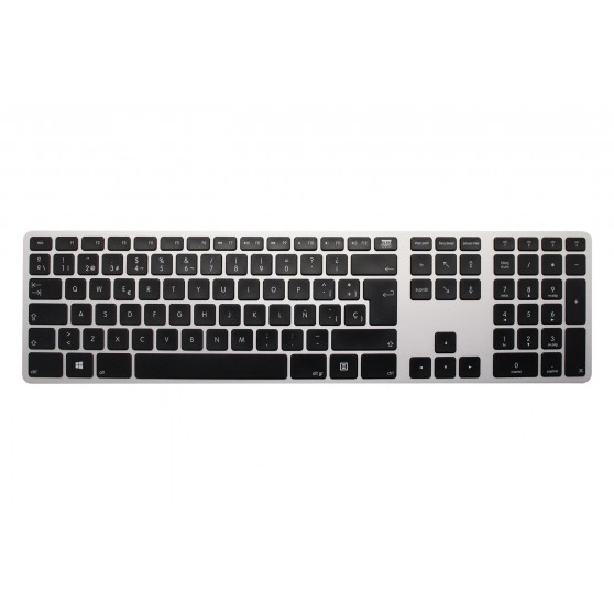 Gray French keyboard with wireless black keys