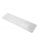 Drahtlose weiße QWERTZ-Tastatur mit 9 Meter Reichweite