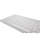 Wit usb en bluetooth oplaadbaar draadloos toetsenbord