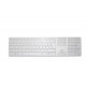 Weiße Tastatur mit oder drahtloser Bluetooth- und USB-Farbquelle
