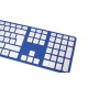 Blauw draadloos mechanisch Frans pc-toetsenbord