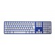 Tastatura usb din aluminiu 12 culori si bluetooth albastra