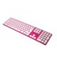 Rechargeable Bluetooth wireless red qwerty keyboard