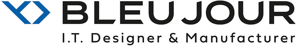 Bleujour-Logo, stiller PC in Würfelform